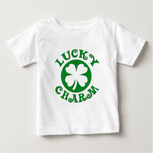 Glücksbringer-grüner/weißer Kreis Baby T-shirt