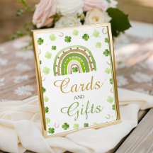 Glücksbringer-Karten und Geschenke Schild