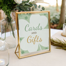Glücksbringer-Karten und Geschenke Schild