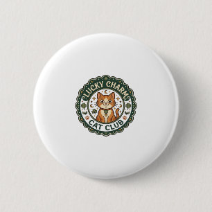 Glücksbringer-Katze POD Vektorgrafik - Glücksbring Button