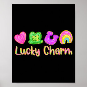 Glücksbringer Patricks Tag Kleeblatt irische Shamr Poster