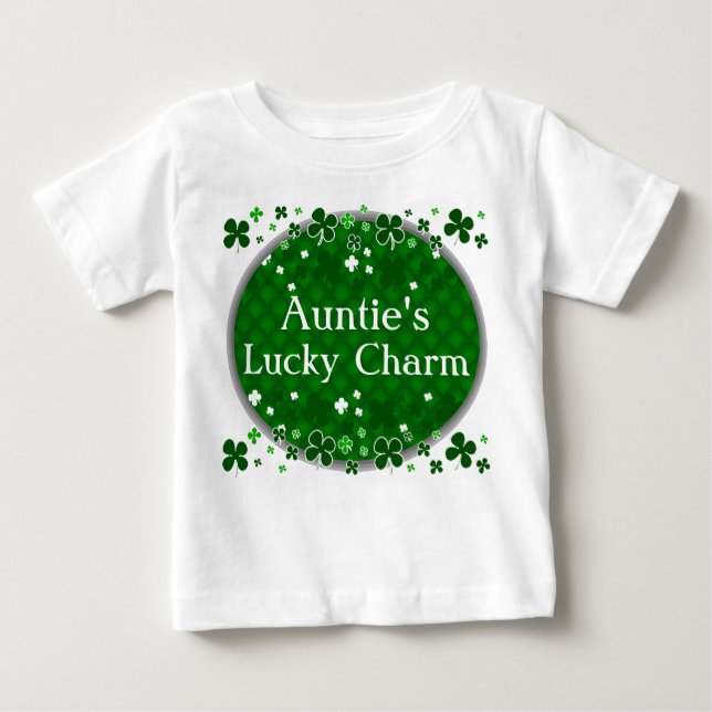 Glücksbringer Tante, St Patrick Tagesbaby Baby T-shirt (Vorderseite)