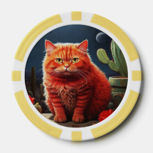 Glückschips für Katzenliebhaber Pokerchips