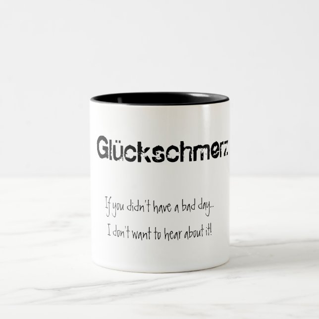 Glückschmerz Zweifarbige Tasse (Mittel)