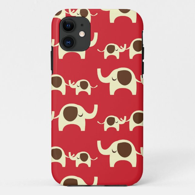 Glückselefant rotes iPhone 5S Hülle Case (Rückseite)