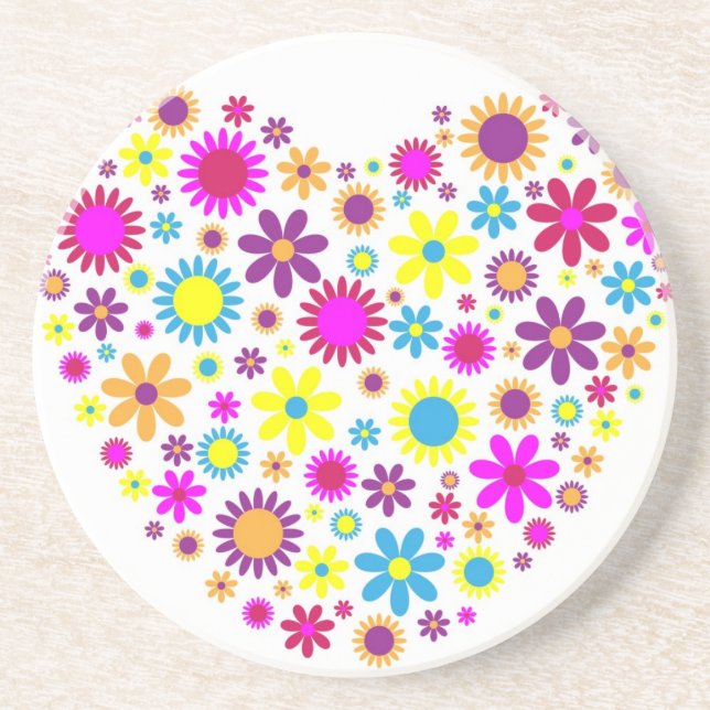 Glückselige Blüten Getränkeuntersetzer (Vorne)