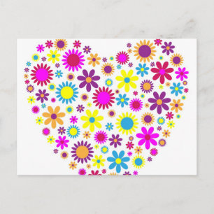 Glückselige Blüten Postkarte