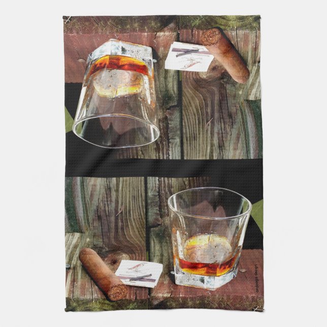 Glückselige Momente Geschirrtuch (Vertikal)