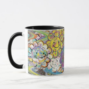 Glückselige psychedelische Blumen Tasse