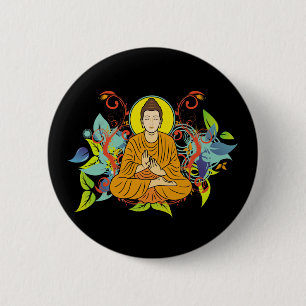 Glückseliger Buddha Button
