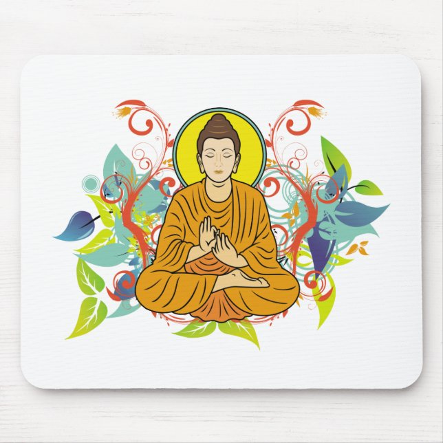 Glückseliger Buddha Mousepad (Vorne)