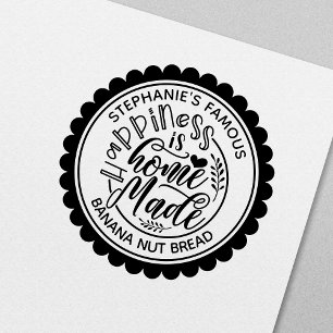 Glückseligkeit ist selbstgemacht vintage personali gummistempel