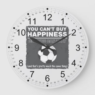 Glücksfußball kann man nicht kaufen große wanduhr