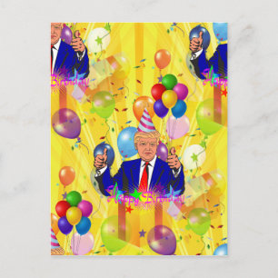 Glücksgeburtstag Donald Trump Postkarte