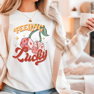 Glücksgefühl Retro-Würfel-Geschenk für sie Tri-Blend Shirt
