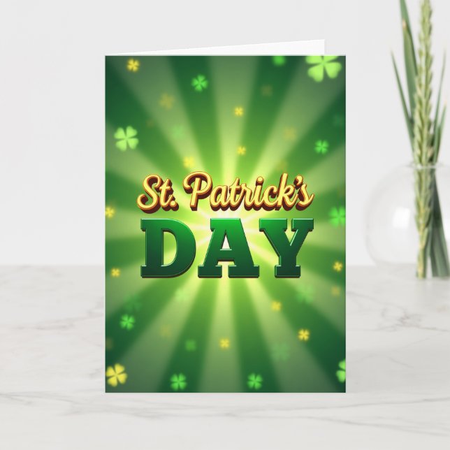 Glücksgefüllte St. Patrick's Day Karte (Vorderseite)