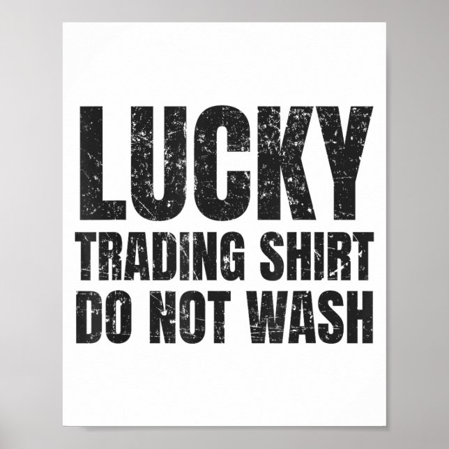 Glückshandel-Shirt Lustig Börse Händler G Poster (Vorne)