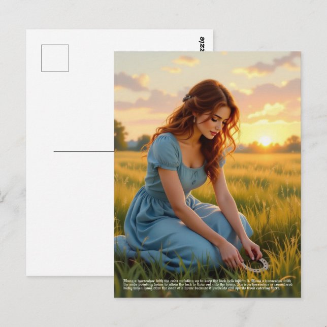Glückshufeisen  postkarte (Vorne/Hinten)