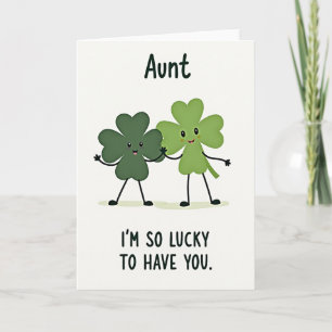 Glückskarte für Tante Clover Karte