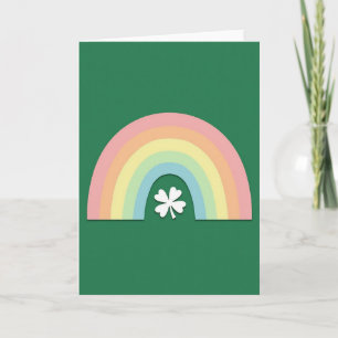 Glückskarte mit Regenbogenklee Karte