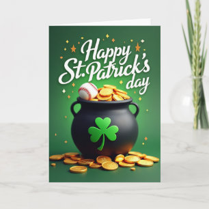 Glückskarte Shamrock Gold Stars Karte