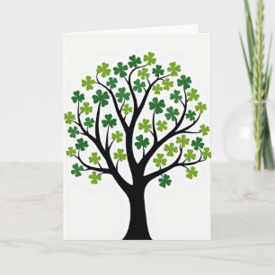 Glückskarten-Grafikkarte mit Baum-Motiv Karte