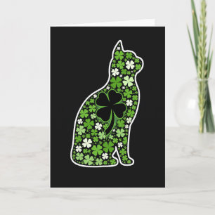 Glückskatz-Klee-Grafikkarte Karte
