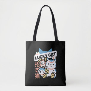 Glückskatze-Kunst – Maneki Neko mit Goldmünze