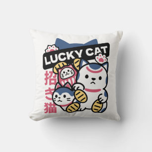 Glückskatze Maneki Neko – Japanische Glückskatze Kissen