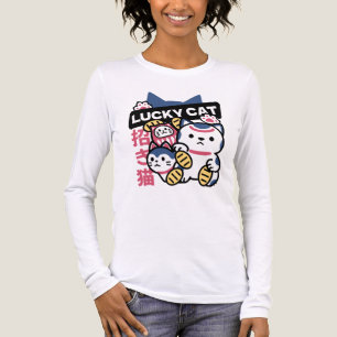 Glückskatze Maneki Neko – Japanische Glückskatze  Tri-Blend Shirt