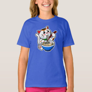 Glückskatze Ramen Tri-Blend-Shirt T-Shirt