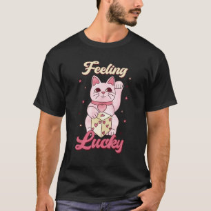 Glückskatze Valentinstag Retro passend für mich T-Shirt