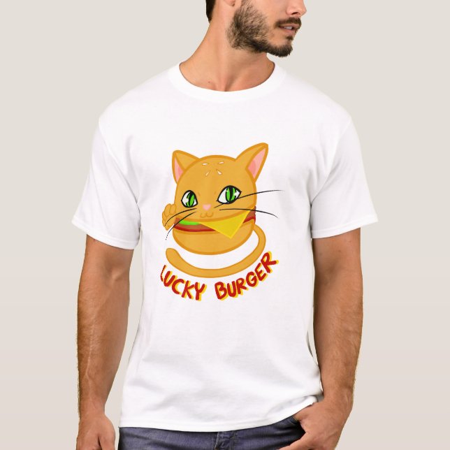 Glückskatzen-Burger T-Shirt (Vorderseite)