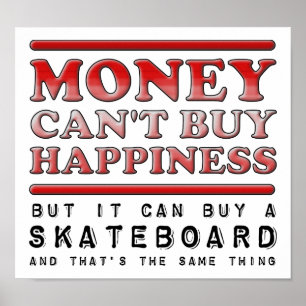 Glückskauf Skateboard Lustiges Poster