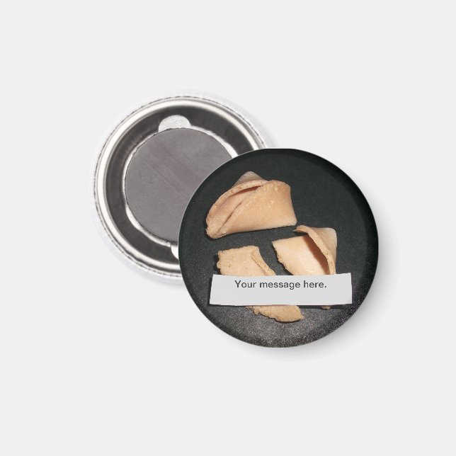 Glückskeks mit Personalisiertem Glücksspiel Magnet (Vorderseite/Rückseite)