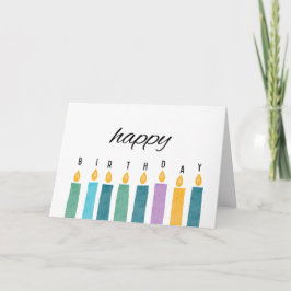 Glückskerze zum Geburtstag Karte