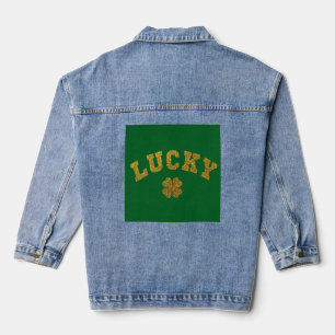 Glücksklee Saint Patricks Jeansjacke