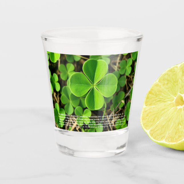 Glücksklee Schnapsglas (Vorderseite)