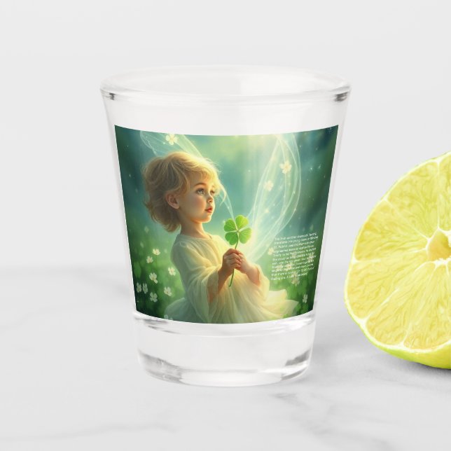 Glücksklee Schnapsglas (Vorderseite)