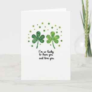 Glücksklee-Shamrock-Karte Karte