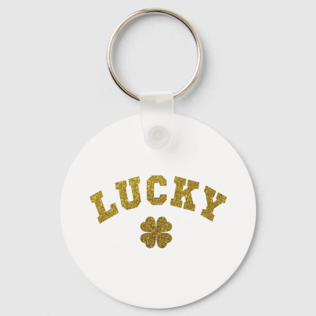 Glücksklee St. Patrick Schlüsselanhänger (Vorderseite)