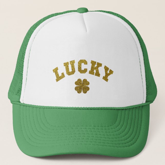 Glücksklee St. Patrick Truckerkappe (Vorderseite)