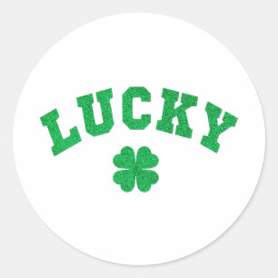 Glücksklee St. Patrick's Day Runder Aufkleber