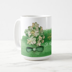 Glücksklee-Wasserfarbe Kaffeetasse