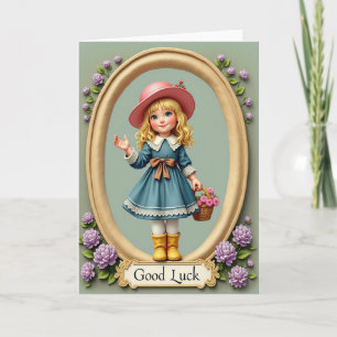 Glücksmädchen-Kunstkarte Karte