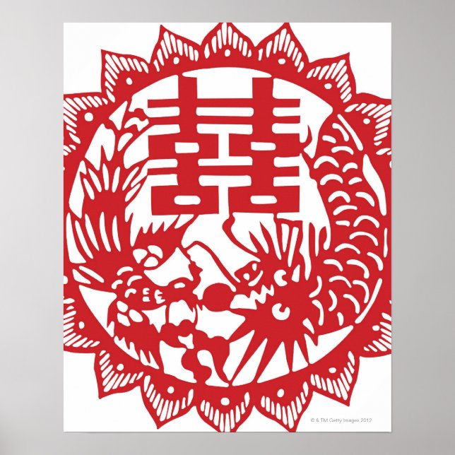 Glücksmuster stehen für doppeltes Glück Poster (Vorne)