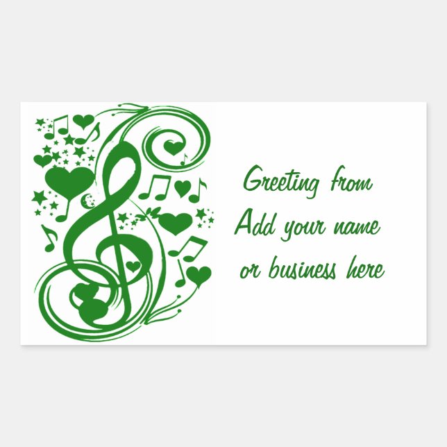 Glücksnotizen_ Rechteckiger Aufkleber (Vorderseite)