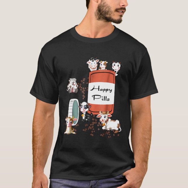 Glückspillen Kuh T-Shirt (Vorderseite)