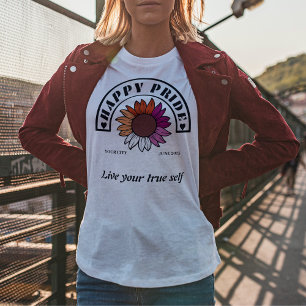 Glückspilz für LGBTQ: Sonnenblume in lesbischer Fl T-Shirt