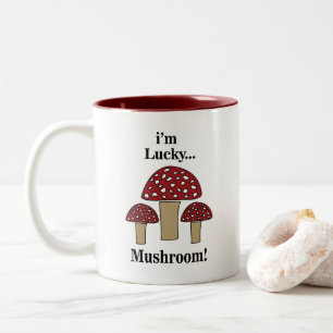 Glückspilz Pilz Zweifarbige Tasse